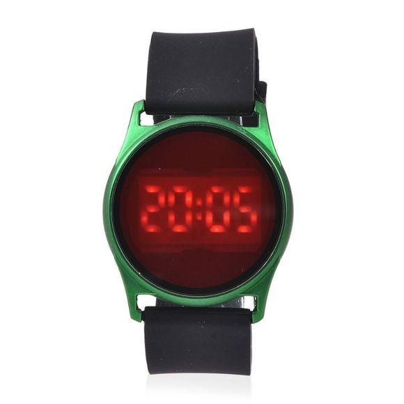 STRADA LED Forest Green Digital Watch Blac… - Picture 1 of 7
